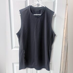 Lululemon Black license to train men’s Sleeveless Tank with gripping on bottom L
